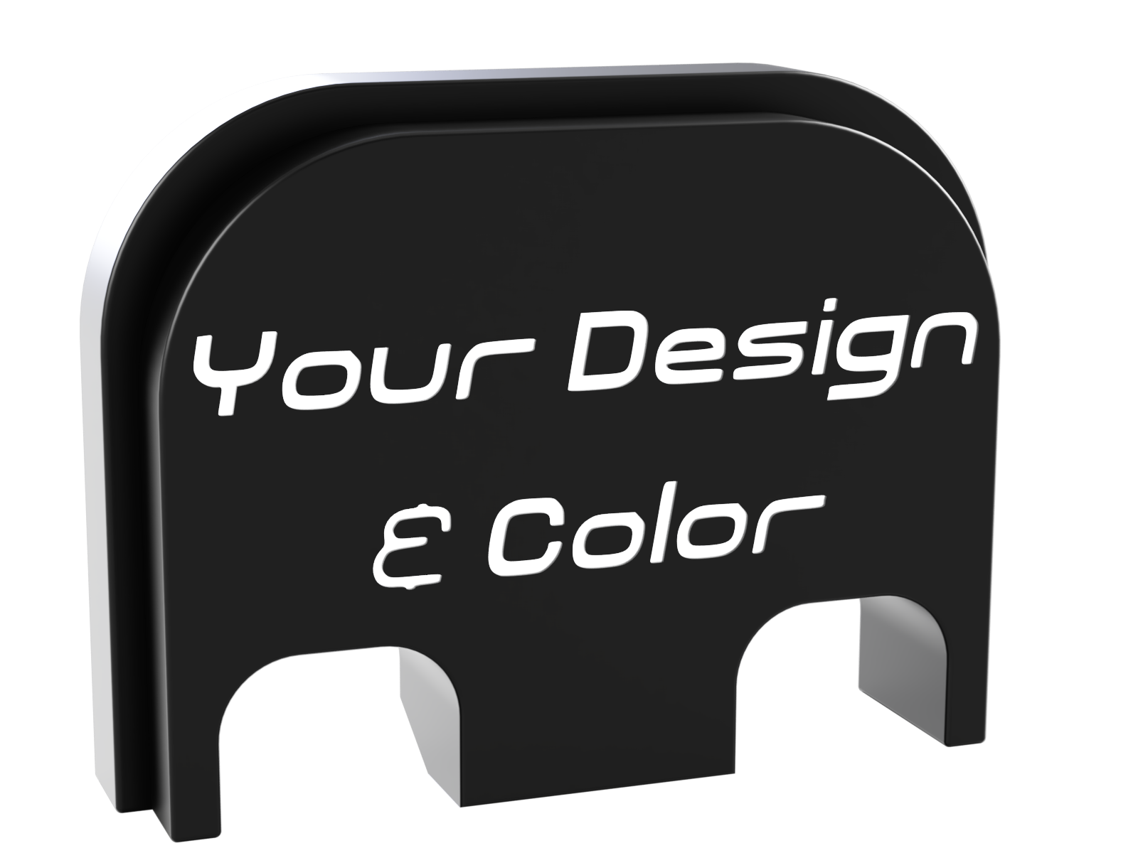 Your Design Your Color Glock Slide Back Plate Deep Engraving