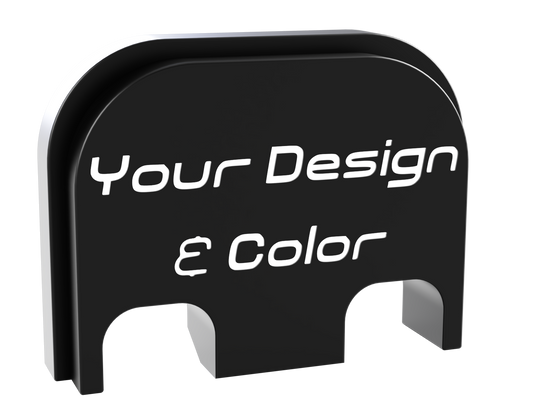 Your Design Your Color Glock Slide Back Plate Deep Engraving