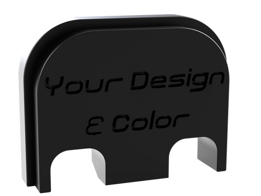Your Design Your Color Glock Slide Back Plate Deep Engraving