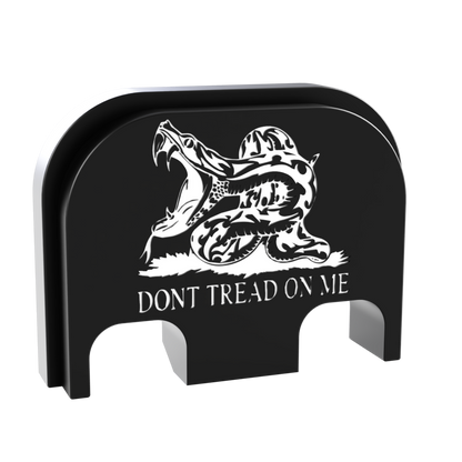 Modern Don't Tread on Me Glock Slide Back Plate Engraving