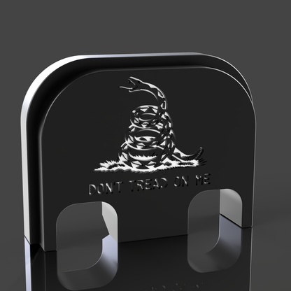 Don't Tread on Me Glock Slide Back Plate Engraving