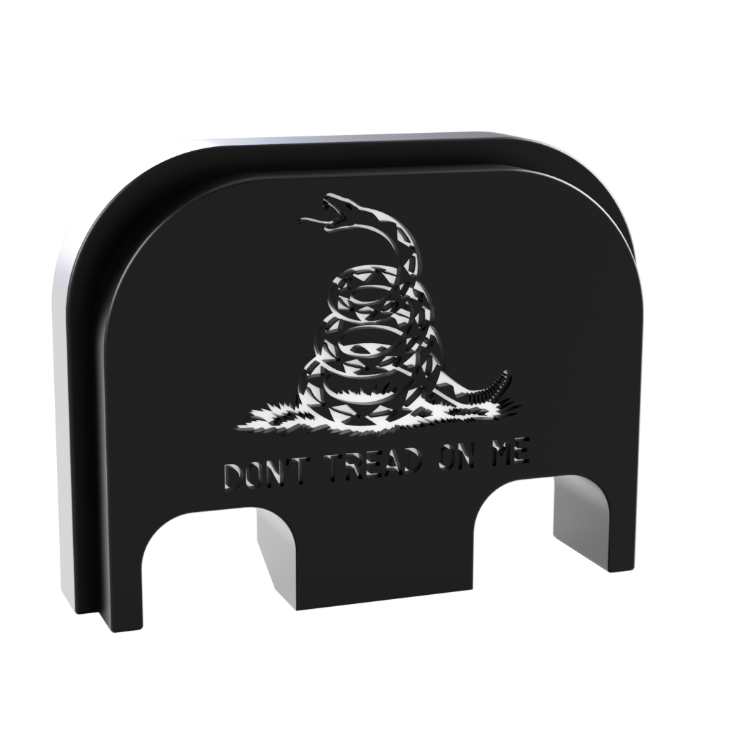 Don't Tread on Me Glock Slide Back Plate Engraving