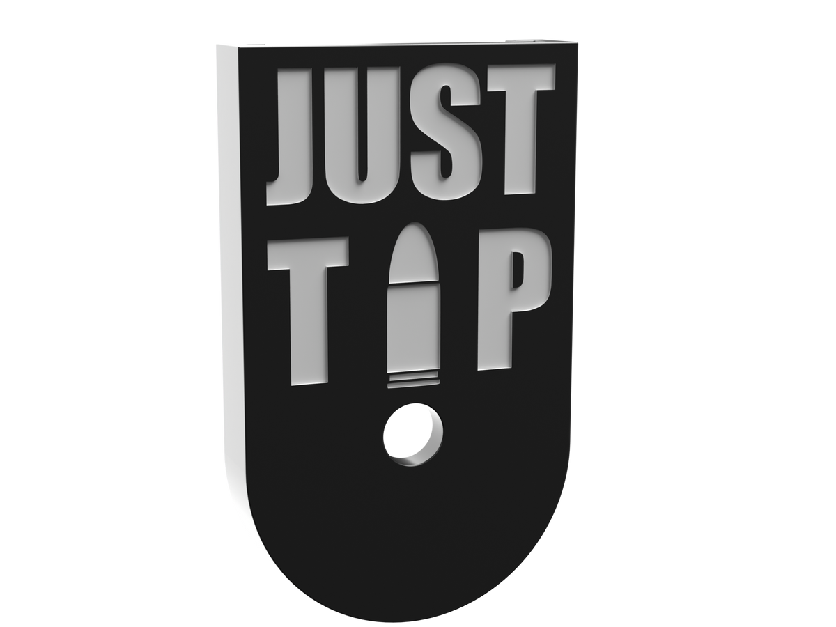Justthetipfilled on Compact Mag plate, deep engraving