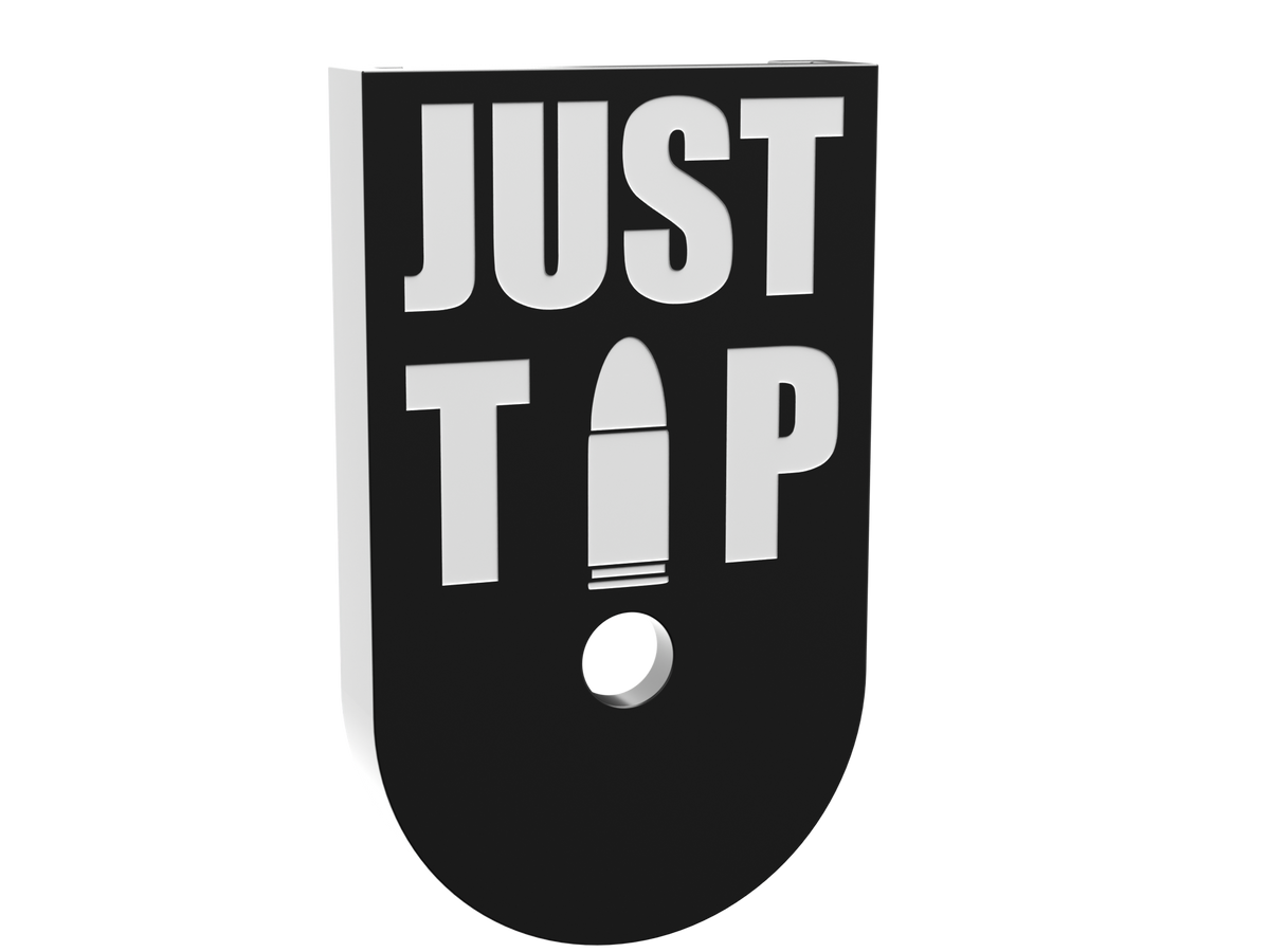 Justthetipfilled on Compact Mag plate, shallow engraving