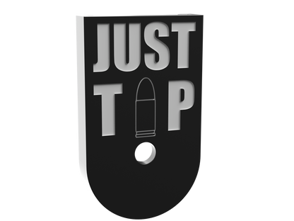 Justthetipoutline on Compact Mag plate, deep engraving