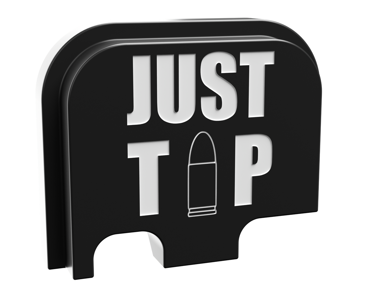 Just the Tip outline backplate, Glock 42 size, shallow white marking