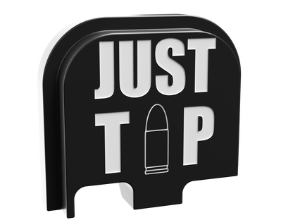 Just the Tip outline backplate, compact size for Glock 43X, shallow white marking