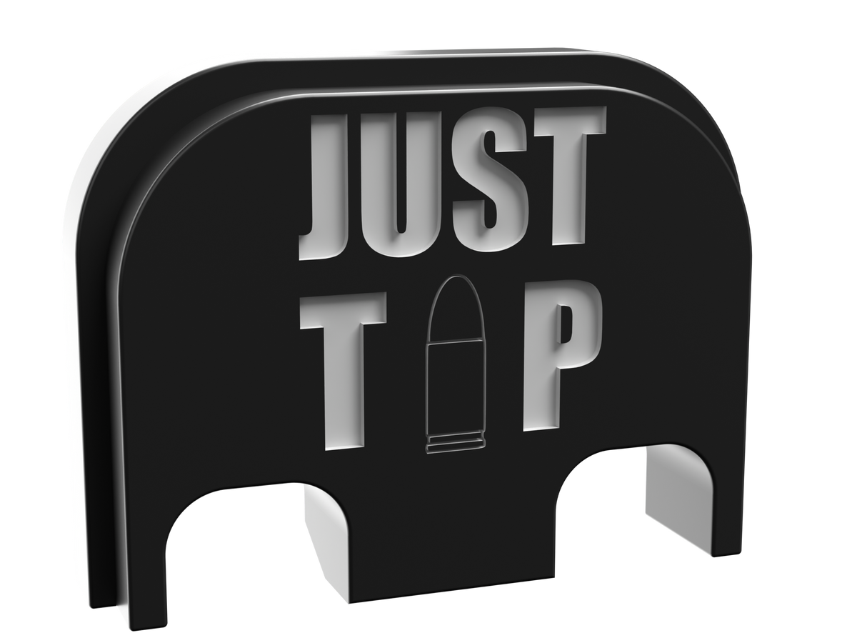 Just the Tip outline backplate, standard size, deep engraving