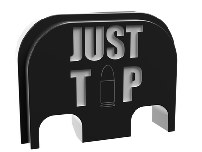 Just the Tip outline backplate, standard size, deep engraving