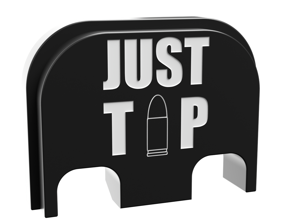 Just the Tip outline backplate, standard size, shallow white marking