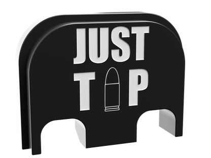 Just the Tip outline backplate, standard size, shallow white marking