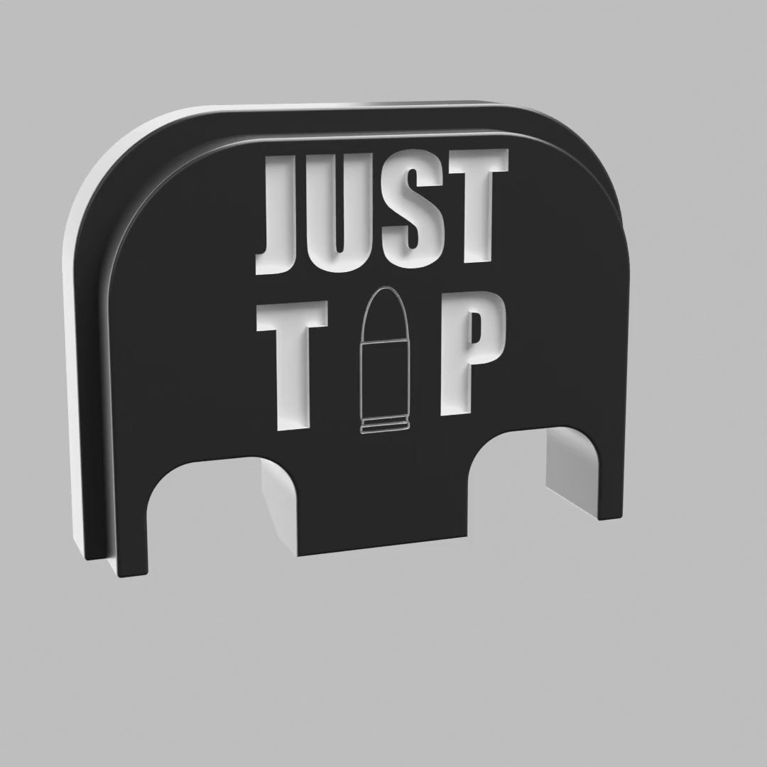 Just the Tip outline backplate, standard size, deep engraving with white infill, turntable video