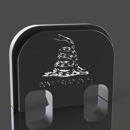 Don't Tread on Me Glock Slide Back Plate Engraving