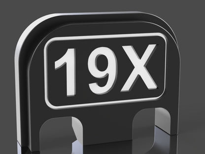Glock 19 43 number Custom Back Plate