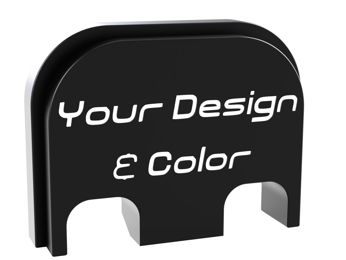 Your Design Your Color Glock Slide Back Plate Deep Engraving