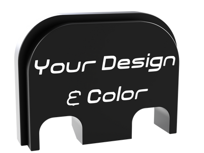 Your Design Your Color Glock Slide Back Plate Deep Engraving