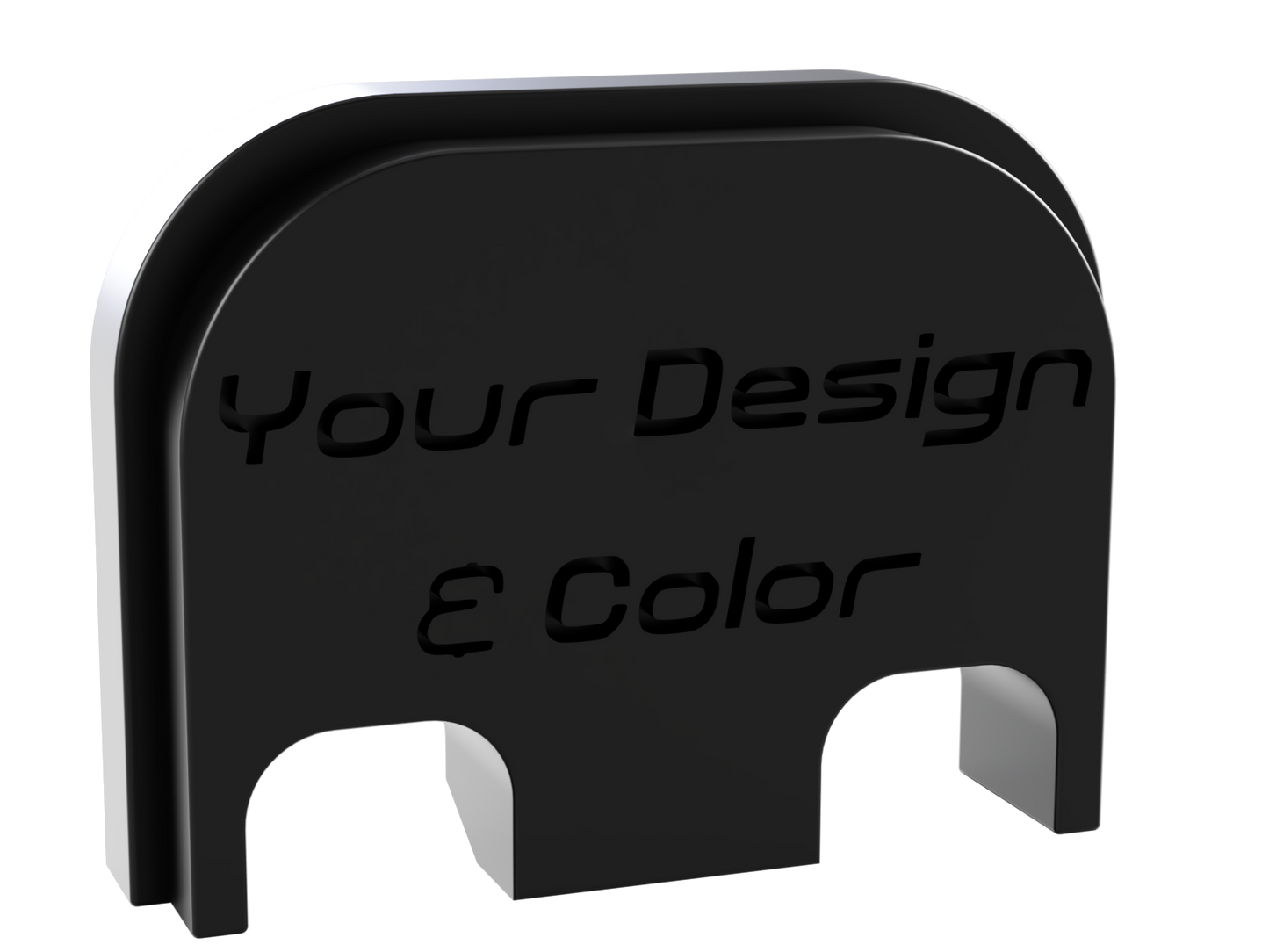 Your Design Your Color Glock Slide Back Plate Deep Engraving