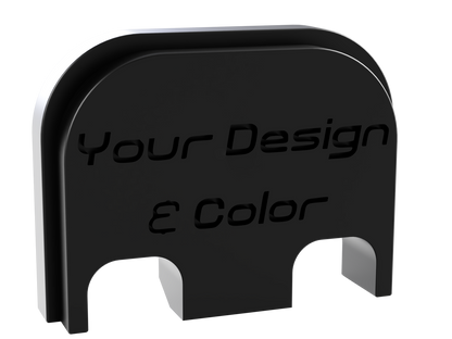 Your Design Your Color Glock Slide Back Plate Deep Engraving