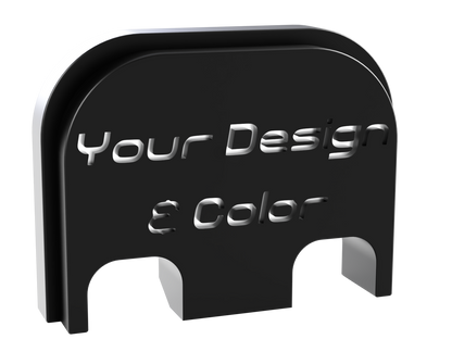 Your Design Your Color Glock Slide Back Plate Deep Engraving