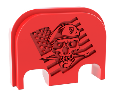 Special Forces Skull Glock Slide Back Plate Deep Engraving
