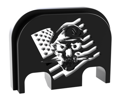 Special Forces Skull Glock Slide Back Plate Deep Engraving
